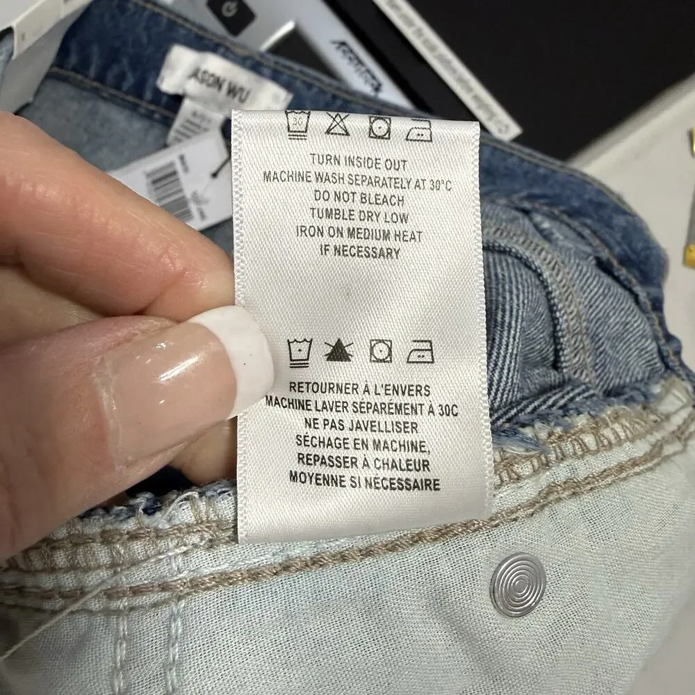 Jason Wu Barrel Ankle Jeans Size 8/27 Blue Salt Lake Wash Cotton NWT - Picture 11 of 12